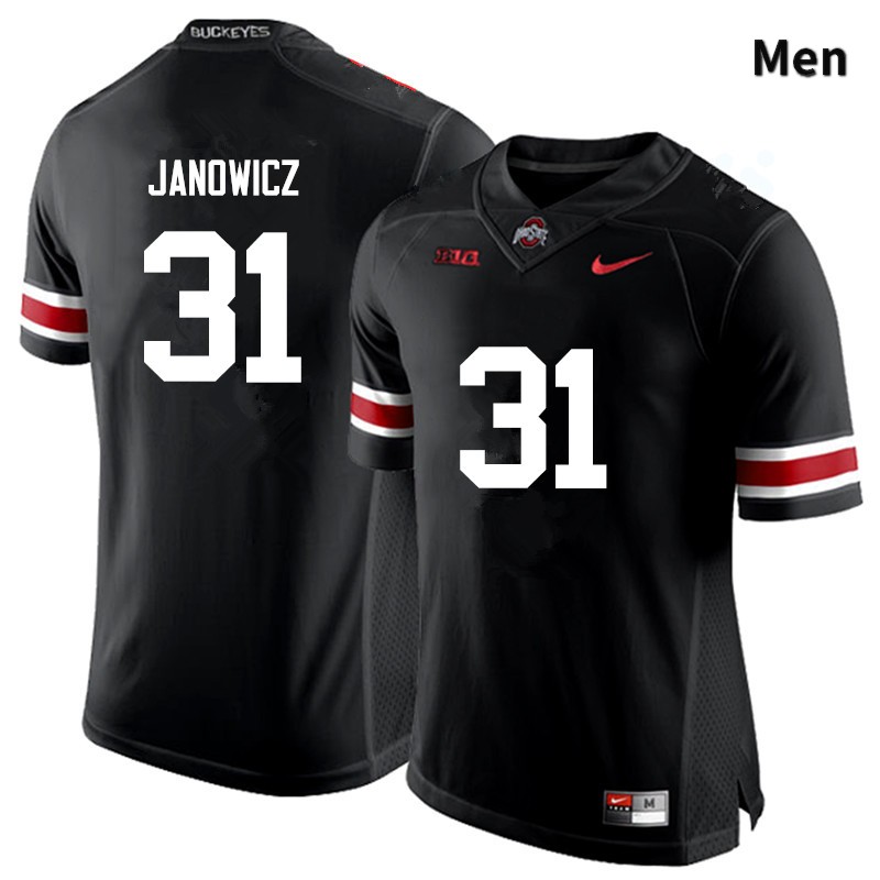Ohio State Buckeyes Vic Janowicz Men's #31 Black Game Stitched College Football Jersey